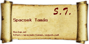 Spacsek Tamás névjegykártya