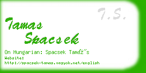 tamas spacsek business card